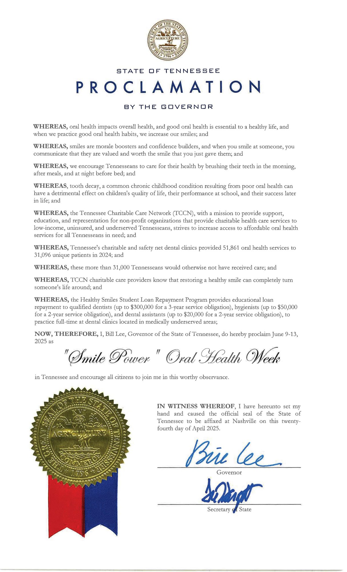 Smile-Power-Week-Proclamation-2025