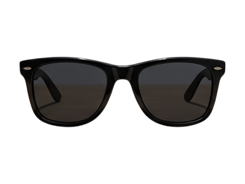 black lens sunglasses