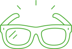 green glasses icon