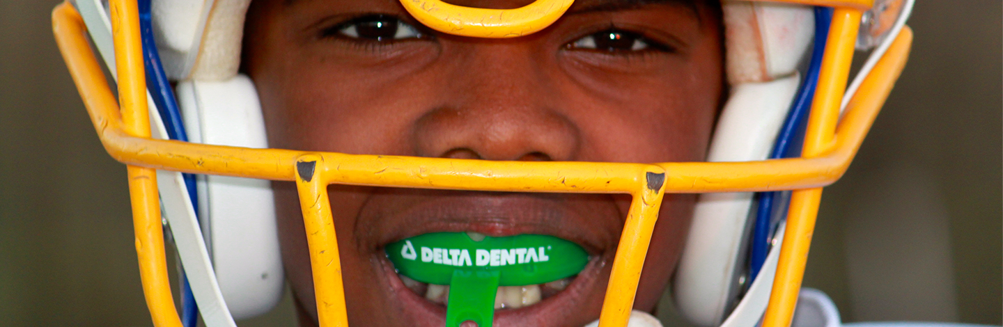Tennessee Youth Football player with mouthguard