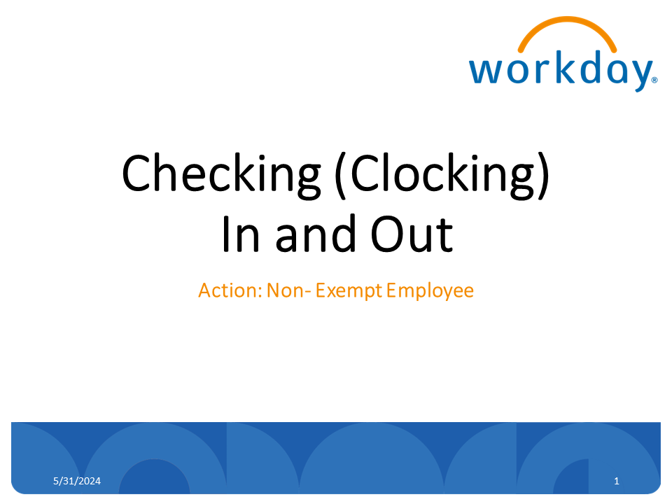 01_ALL - Checking (clocking)  in and out for employee