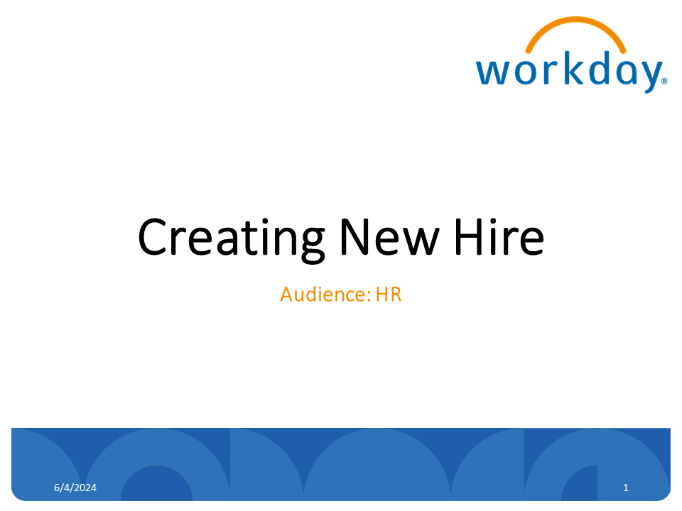 03_HR - Create New Hire