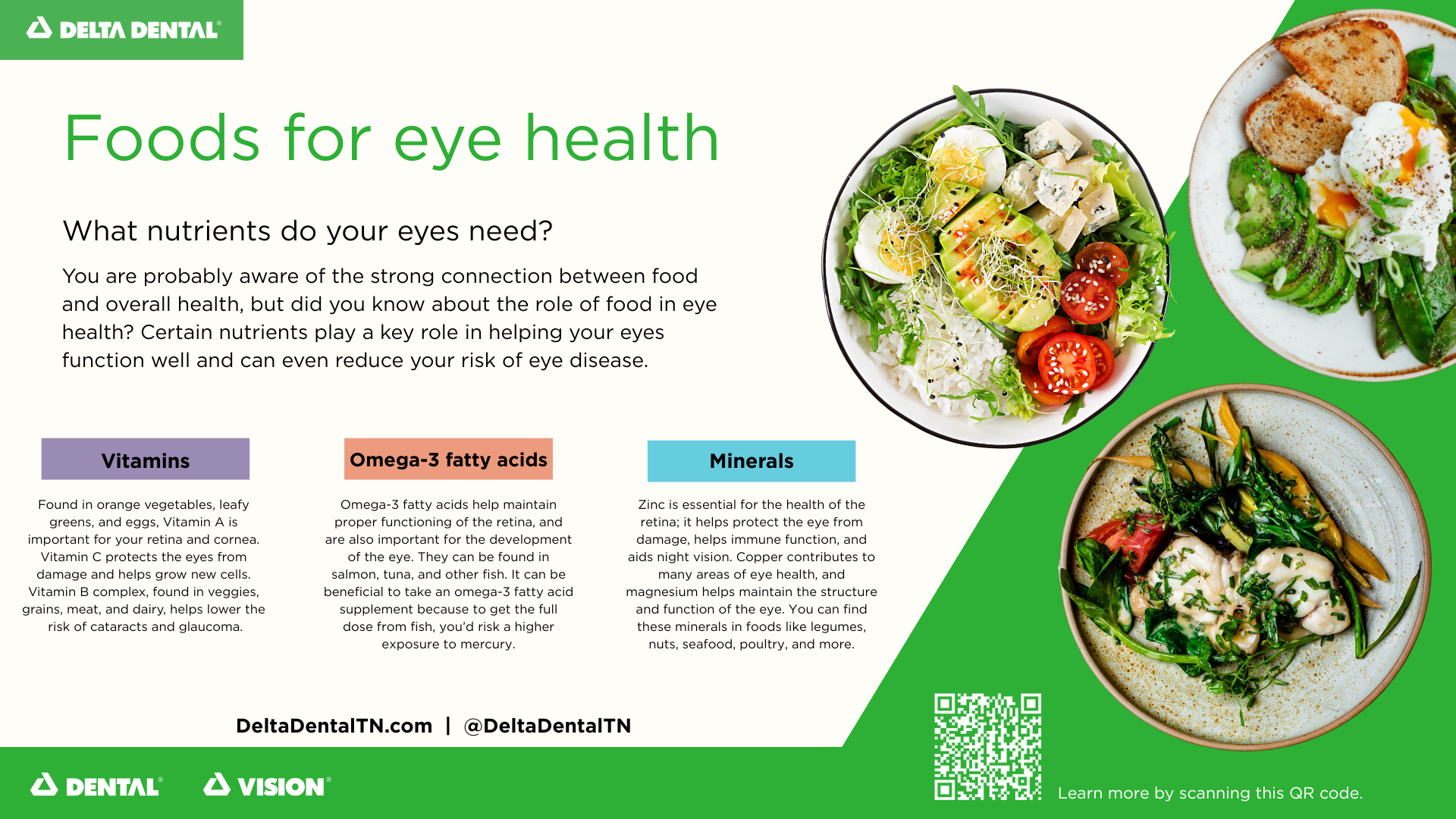 Nutrition and eye health graphic