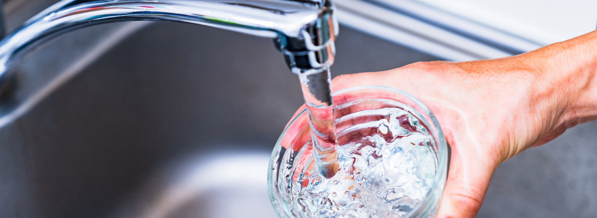 cup filled with water from tap